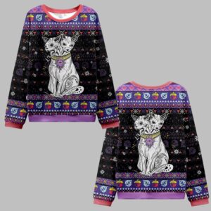 2025 Christmas The Cat Goddess Bastet Ugly Christmas Sweater - Grishko.com