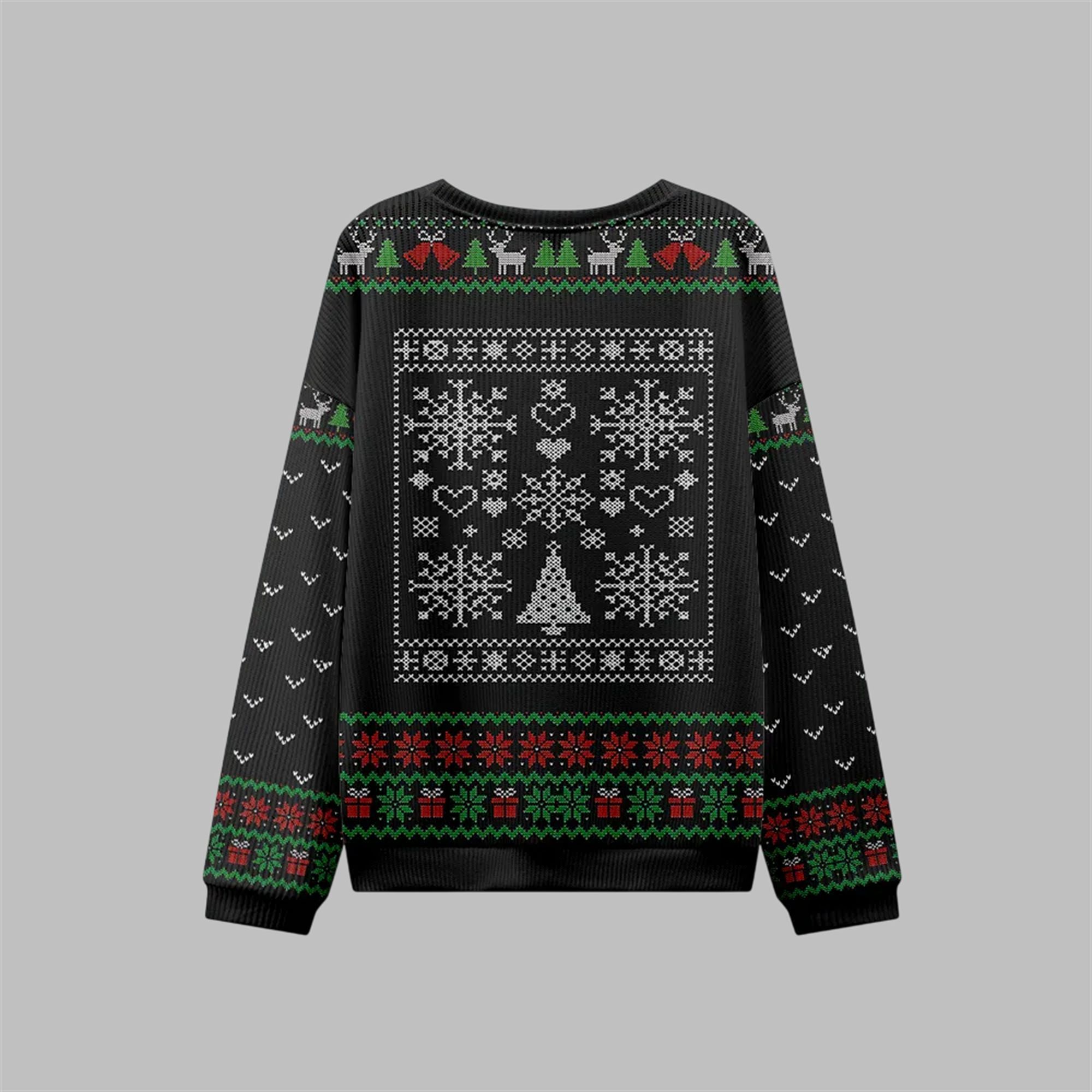 2025 Christmas The Cat Is Watching Today Ugly Sweater - Grishko.com - Image 3