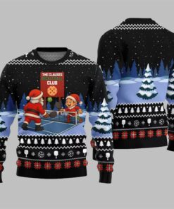 2025 Christmas The Clauses Pickleball Club Ugly Sweater 