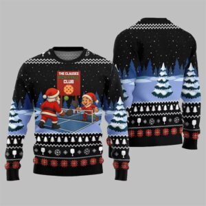 2025 Christmas The Clauses Pickleball Club Ugly Sweater - Grishko.com