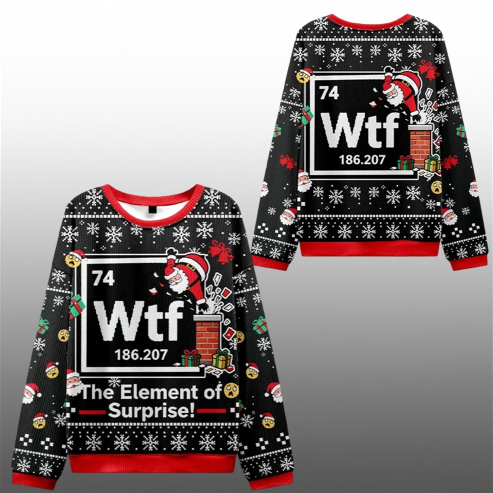 2025 Christmas The Elements Of Surprise Ugly Sweater - Grishko.com