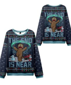 Alternative view of 2025 Christmas The End Is Near Ugly Sweater 