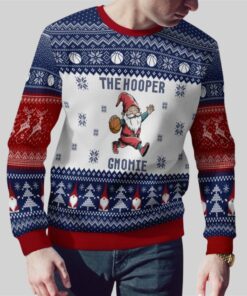 Alternative view of 2025 Christmas The Hooper Gnomie Basketball Ugly Sweater 