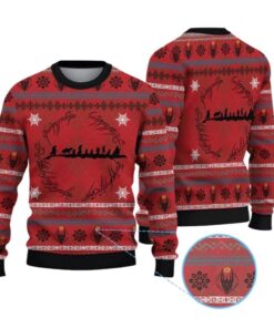 Alternative view of 2025 Christmas The Lord Of The Rings Ugly Sweater 