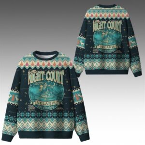Alternative view of 2025 Christmas The Night Court Velaris City Of Starlight Ugly Sweater - Grishko.com