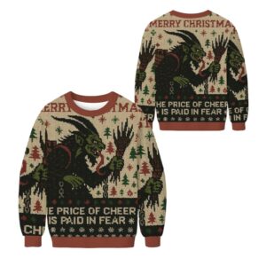 Alternative view of 2025 Christmas The Price Of Cheer Is Paid In Fear Ugly Sweater - Grishko.com