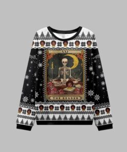 Alternative view of 2025 Christmas The Reader Tarot Ugly Christmas Sweater 