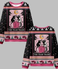 2025 Christmas The Team Trash Opossum Ugly Christmas Sweater 