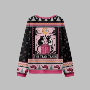 Alternative view of 2025 Christmas The Team Trash Opossum Ugly Christmas Sweater - Grishko.com