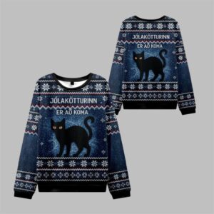2025 Christmas The Yule Cat is Coming Ugly Sweater - Grishko.com