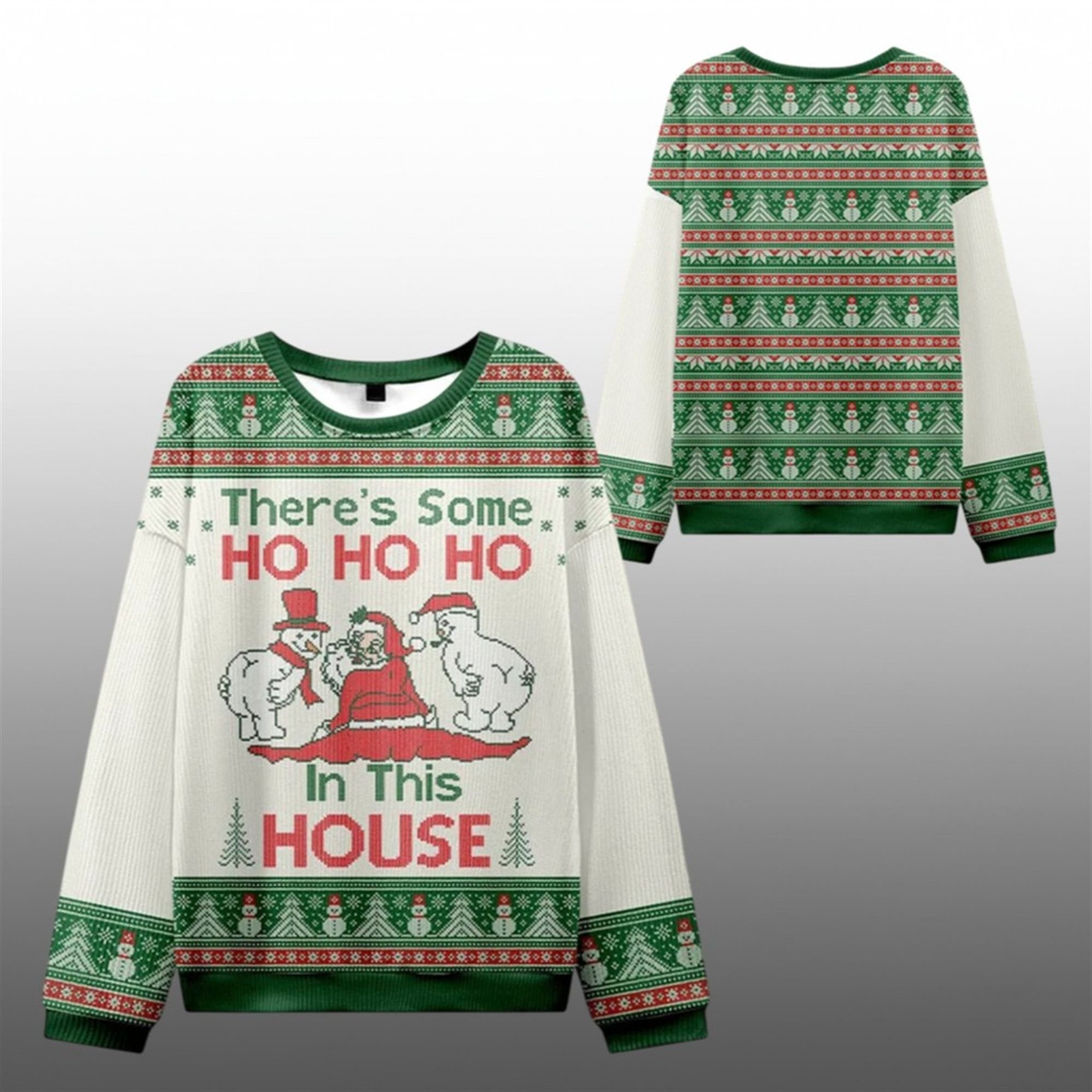 2025 Christmas There's Some Ho Ho Ho In This House Ugly Sweater - Grishko.com