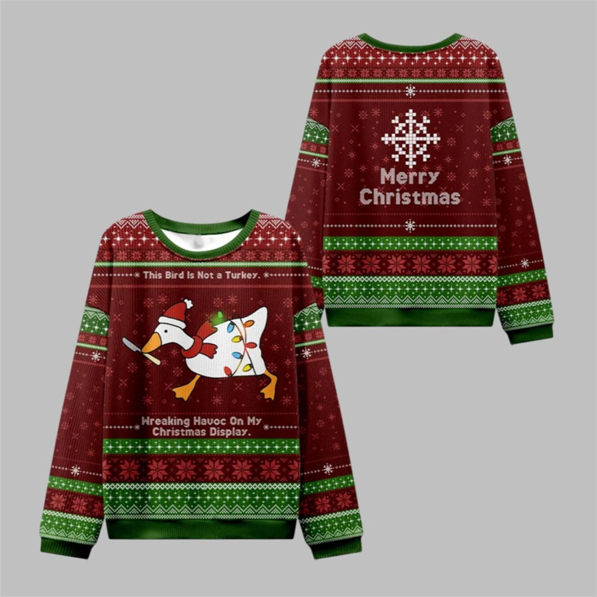 2025 Christmas This Birld Is Not A Turkey Ugly Sweater - Grishko.com
