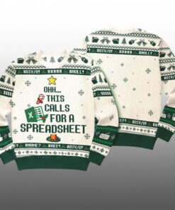 2025 Christmas This Calls For A Spreadsheet Ugly Sweater 