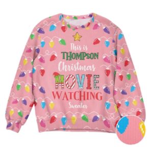 Alternative view of 2025 Christmas This Is My Christmas Movie Watching Ugly Christmas Sweater - Grishko.com