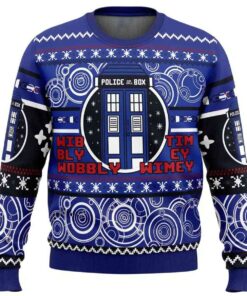 2025 Christmas Through Time And Space Doctor Who Ugly Christmas Sweater