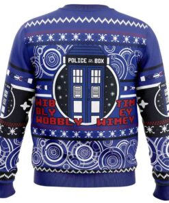 Alternative view of 2025 Christmas Through Time And Space Doctor Who Ugly Christmas Sweater