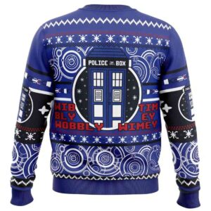 Alternative view of 2025 Christmas Through Time And Space Doctor Who Ugly Christmas Sweater