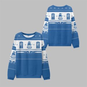 2025 Christmas Time Traveler TARDIS Ugly Sweater - Grishko.com