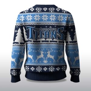 Alternative view of 2025 Christmas Titans Reindeer Football Ugly Sweater