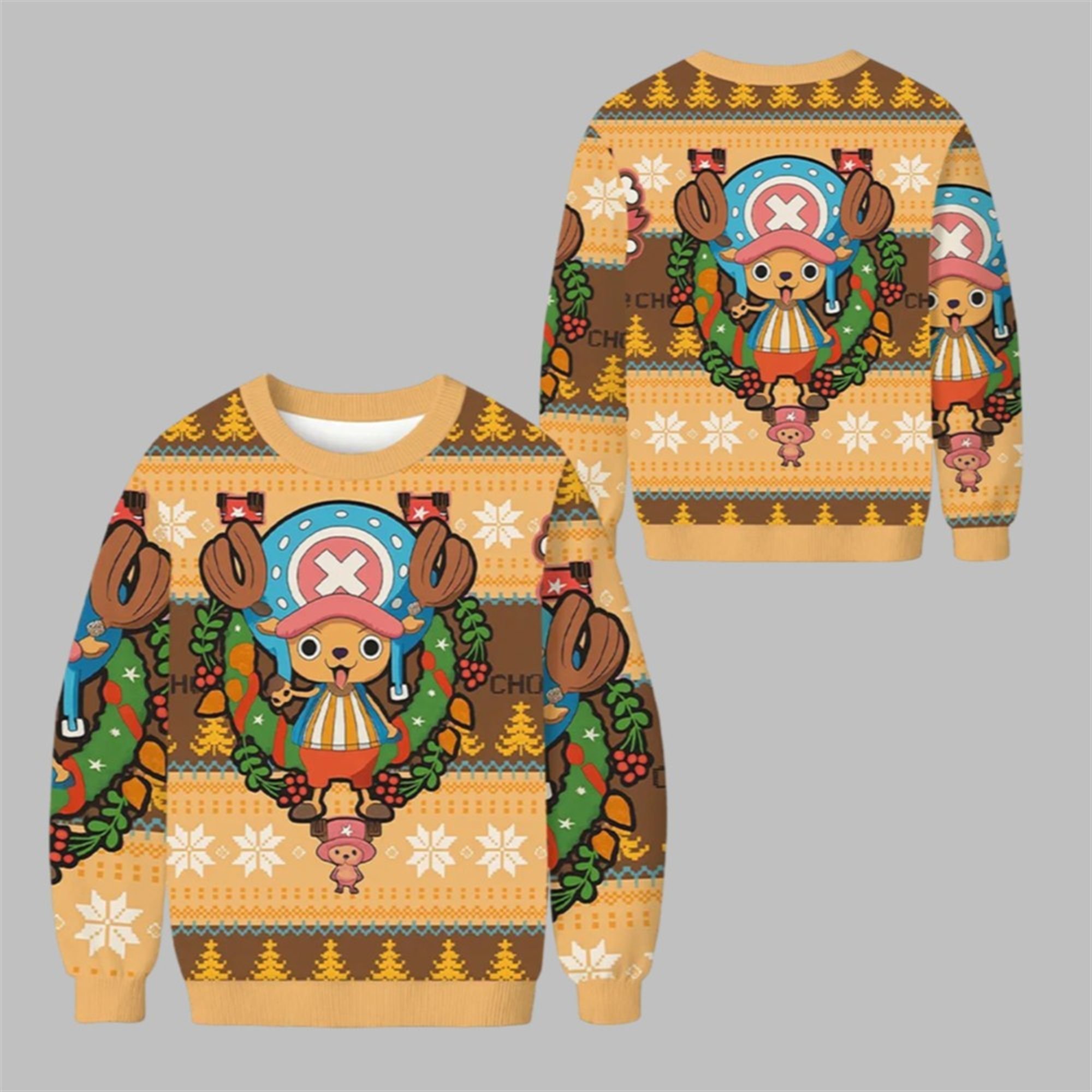 2025 Christmas Tony Chopper One Piece Ugly Sweater - Grishko.com