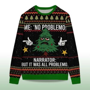 Alternative view of 2025 Christmas Tree Me No Problemo Ugly Sweater