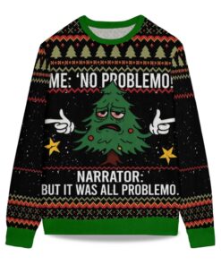 2025 Christmas Tree Me No Problemo Ugly Sweater