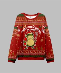 Alternative view of 2025 Christmas Twas The Cookies Frog Ugly Sweater 