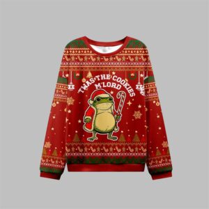 Alternative view of 2025 Christmas Twas The Cookies Frog Ugly Sweater - Grishko.com