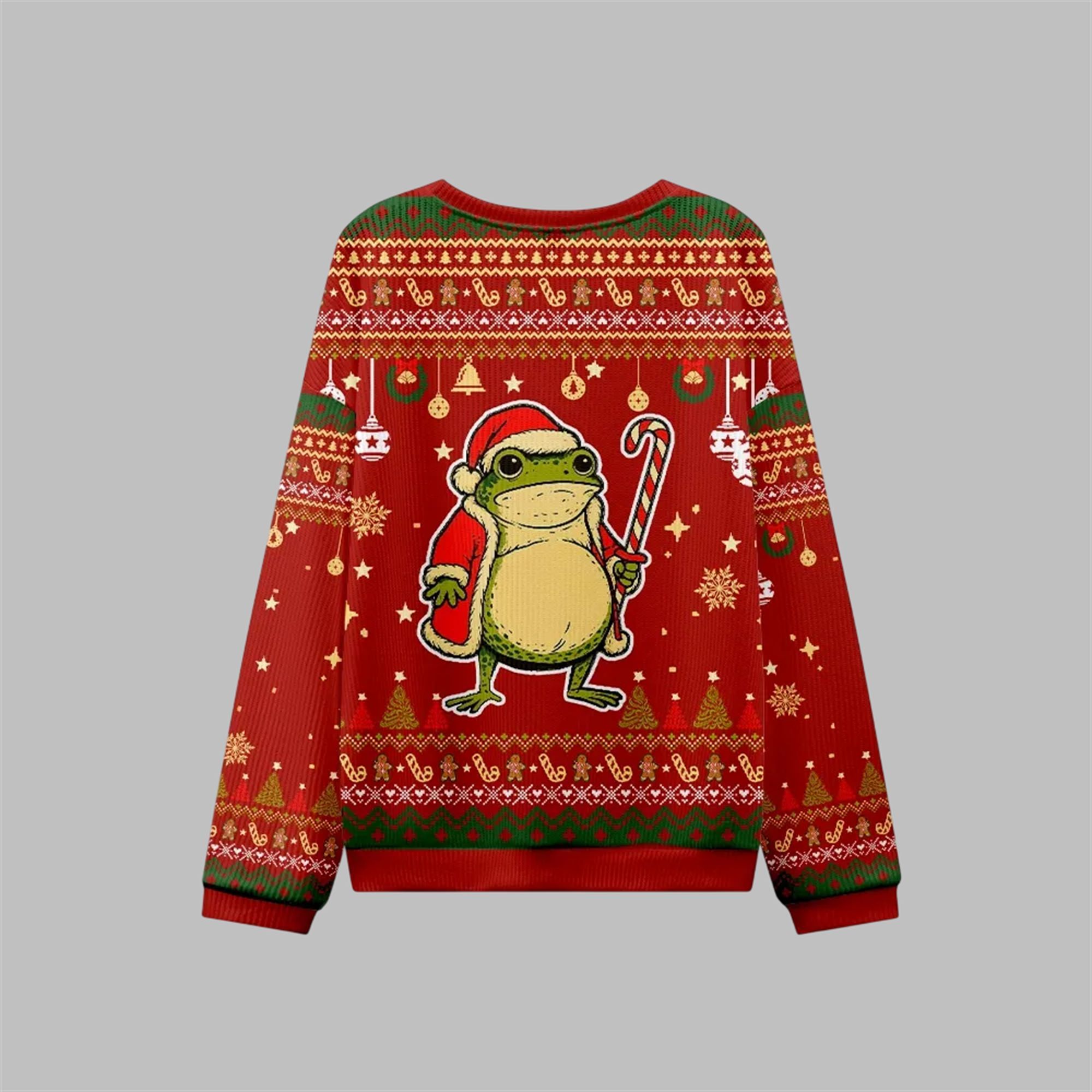 2025 Christmas Twas The Cookies Frog Ugly Sweater - Grishko.com - Image 3