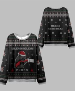 2025 Christmas Unleash Holiday Chaos Ugly Sweater 