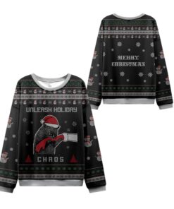 Alternative view of 2025 Christmas Unleash Holiday Chaos Ugly Sweater 