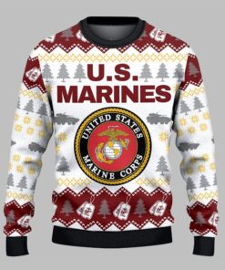 2025 Christmas US Marine Ugly Sweater 
