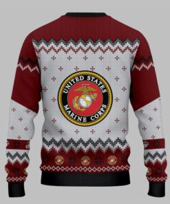 Alternative view of 2025 Christmas US Marine Veteran Ugly Sweater 