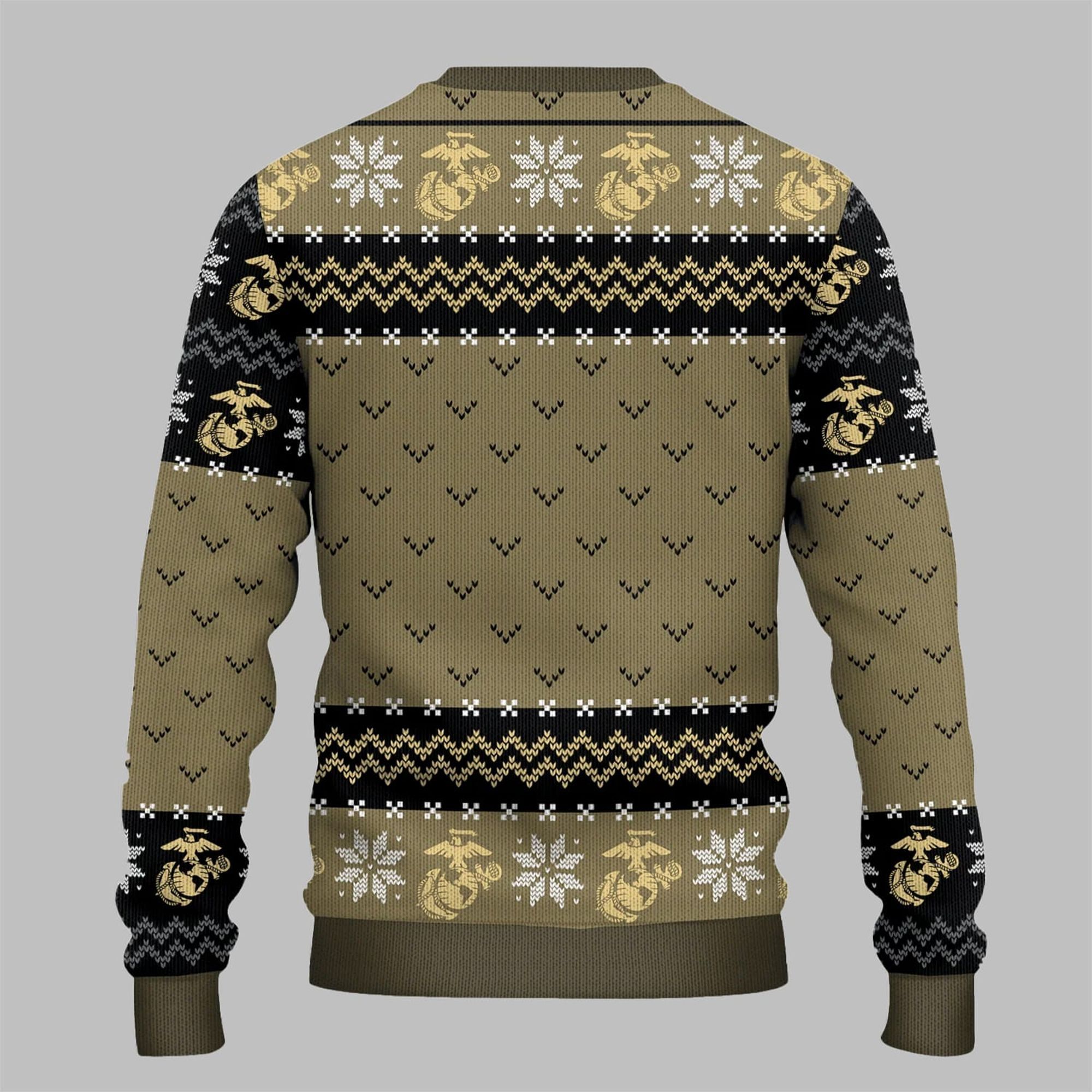 2025 Christmas US Marines Proudly Server Ugly Sweater - Grishko.com - Image 4