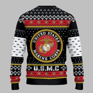 Alternative view of 2025 Christmas US MARINES USMC Ugly Christmas Sweater - Grishko.com