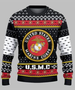 2025 Christmas US MARINES USMC Ugly Christmas Sweater 