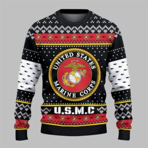 2025 Christmas US MARINES USMC Ugly Christmas Sweater - Grishko.com