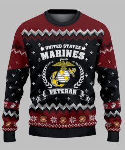 2025 Christmas US MARINES Veteran USMC Ugly Sweater 