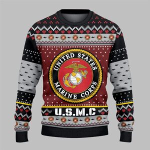 2025 Christmas USMC Ugly Christmas Sweater - Grishko.com