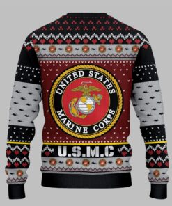 Alternative view of 2025 Christmas USMC Ugly Christmas Sweater 