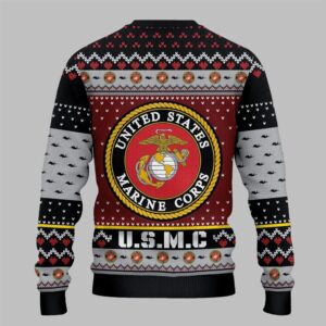 Alternative view of 2025 Christmas USMC Ugly Christmas Sweater - Grishko.com