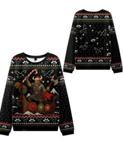 Alternative view of 2025 Christmas Vikings Celebrate Ugly Sweater 