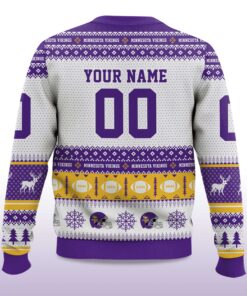 Alternative view of 2025 Christmas Vikings Personalized Ugly Sweater