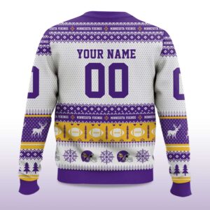 Alternative view of 2025 Christmas Vikings Personalized Ugly Sweater