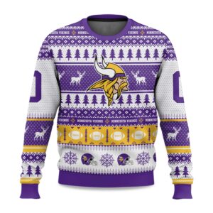 2025 Christmas Vikings Personalized Ugly Sweater