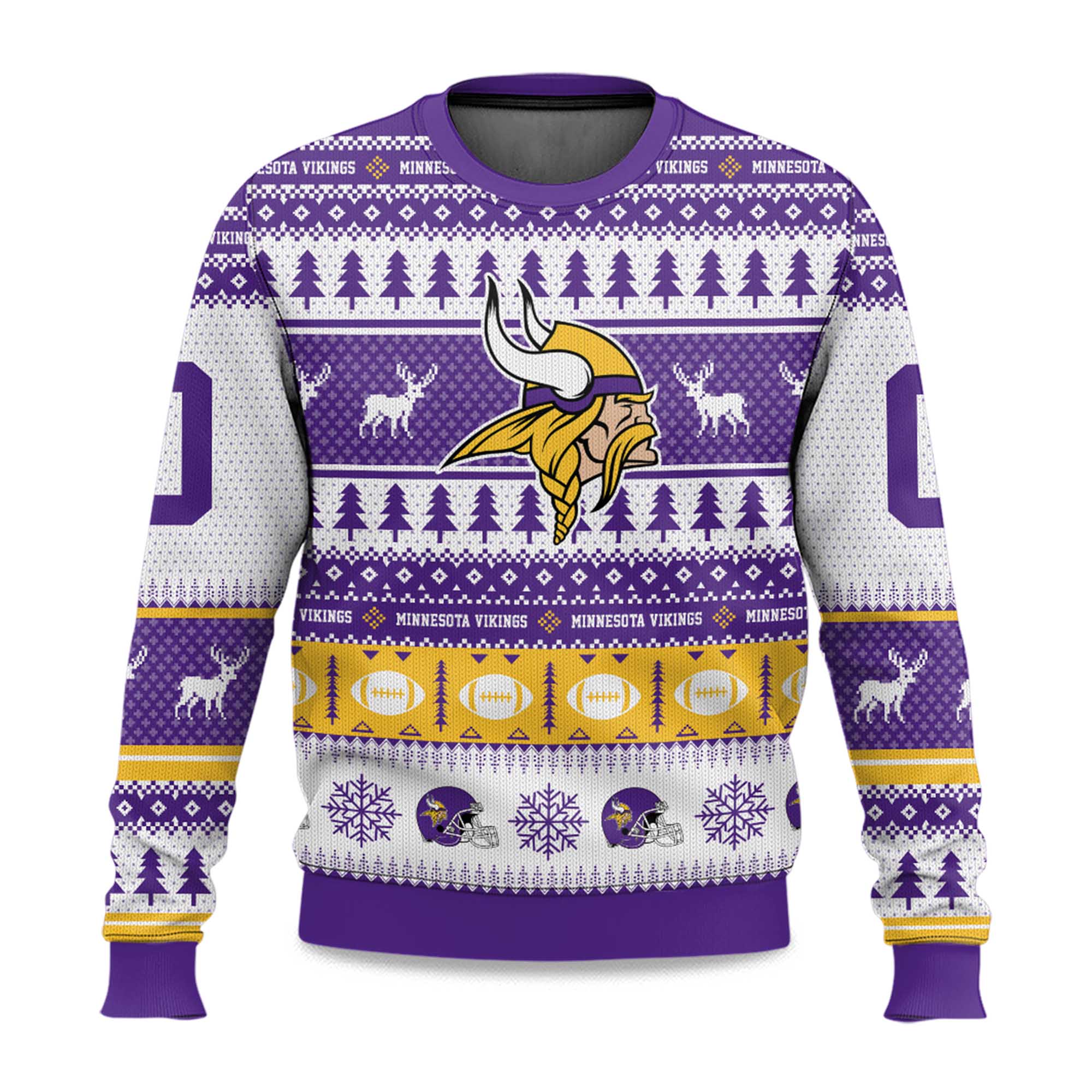 2025 Christmas Vikings Personalized Ugly Sweater