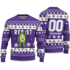 2025 Christmas Vikings Portland Frog Resist Ugly Sweater