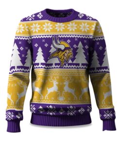 2025 Christmas Vikings Reindeer Football Ugly Sweater