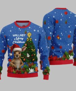 2025 Christmas Wallaby Merry Christmas Ugly Christmas Sweater 