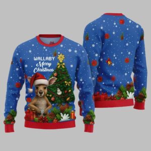 2025 Christmas Wallaby Merry Christmas Ugly Christmas Sweater - Grishko.com
